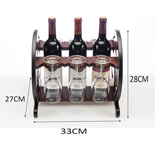 DLOETT Wooden Wine Rack, Wine Rack Grape Solid Wood Wine Rack, Suitable to Be Placed At The Living Rooms, Bedrooms, Restaurants
