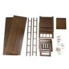 Gugxiom Cabinet Tea Utensils Display Living Room Storage Wooden, 60 * 23 * 27cm Tea Set Storage Shelf with Door Display Shelf, Storage Bookshelf,