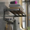 HIGOH Towel Racks, Bathroom Towel Rack Wall Mounted Towel Holder,Bathroom Towel Rack,Wall-Mounted Toilet Towel Storage Rack Bathroom