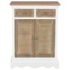 DSHGDJF Sideboards and Buffets Cabinet with Storage Mid Century Decor White 23.6"x11.8"x31.5" Solid Wood