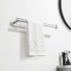 SARIHOSY Round Towel Ring Matt Black Bath Towel Rail Bathroom Kitchen, Hanging Towel Hanger Bathroom Accessories Hotel Square, Hand Towel Rail Ho