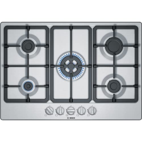 Bosch PGQ7B5B90 Gas hob, 75 cm, Stainless steel, Serie 4, Built in