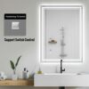 SaniteModar LED Bathroom Mirror 36 x 28 inch, Front + Backlit Lights, Dimmable, Anti Fog, 3 Colors, Waterproof, led Mirror for Bathroom, Wall Mou