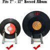 Vinyl Record Display Stand Drying Rack, Vinyl Record Storage 6-Album Display Holder Fits 12" or 7" 10" Record Album Lp’s, With soft silicone top