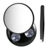 wlertcop Magnifying Mirror 10x Travel Magnifying Mirror Compact Mirror with Tweezer Cosmetic Mirror Magnified Makeup Mirror tweezer magnifying mi