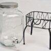 Rammento Vintage Glass Drinks Dispenser with Stand - 4L Thirst Quencher Dispenser Glass Still or Fizzy Drink Dispenser with Tap & Stand for Parti