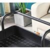 THYKL Kitchen bathroom multi-layer storage shelf three shelves beauty trolley with wheels trolley