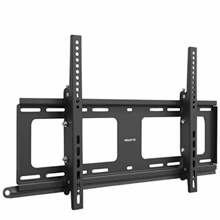 Mount-It! Weatherproof TV Wall Mount | Lockable & Tilting 2.1" Low Profile Design Fits 37 38 42 50 55 58 60 65 70 75 80 Inch Televisions | VESA C