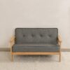 通用 Double Kids Sofa Couch/PVC Leather Toddler Chair Couch/Wooden Frame 2 Seater Children Sofa (Gray)