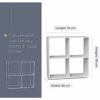 WHATSIZE ENTERPRISE – Malax – Versatile Wooden Storage Shelf - A Minimalist Display Cabinet with 4 Cube Compartments Ideal for Home - Furniture t