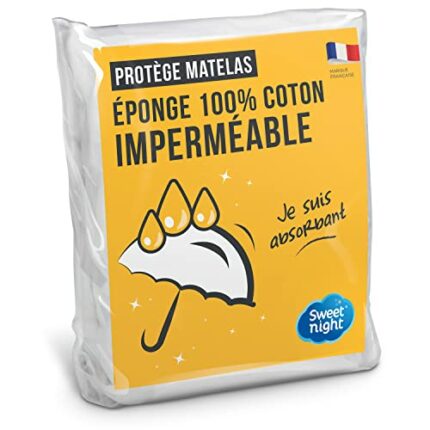 sweet home Waterproof Mattress Protector, Cotton, white, 160x200 cm