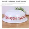 TOPBATHY Enamel Washing Bowl Chinese Vintage Enamel Basin Retro Nostalgia Deepened Foot Wash Basin Classic Water Container Enamelware Cereal Bowl
