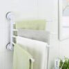 Towel Rack Wall-Mounted Holder Swivel Arm Towel Rail With Extra Long 4 Bars Swivel Bars,Swing Towel Holder For Kitchen,Bathroom,Toilet(Color:B)