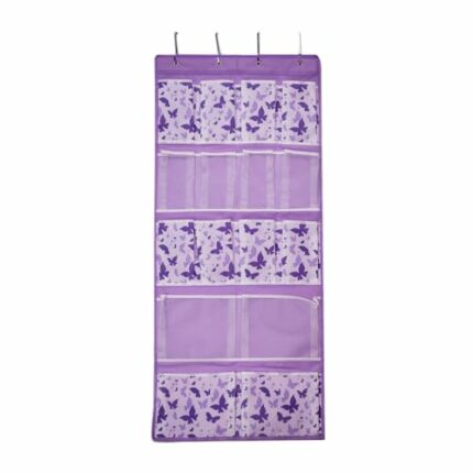 KANCNT 16 Pockets Over the Door Hanging Storage Organizers, Behind Door Hang Holder with 4 Metal Hooks in Closet Bedroom Bathroom Pantry Entryway