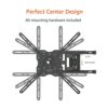 Amazon Basics Full-Motion TV Wall Mount With Horizontal Post-Installation Levelling For 32" to 86" TVs, Black