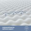 Silentnight Orthopaedic Single Mattress Topper - Contoured Memory Foam Supportive Topper to Relieve Neck Back Body Pain When Sleeping Reduce Stre