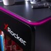 X-Rocker Carbon-Tek Gaming Bedside Table Unit with Built-in Wireless Charging and Ambient RGB Lighting, Gaming Bedroom Furniture Single Side Cabi