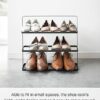 Yamazaki TOWER SHOE RACK WIDE BK, one size