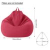 Fiacvrs Bean Bag Chair Cover Only Without Filling,100x120cm Zipper Bean Bag Sofa Cover,Sturdy Zipper Beanbag Case, Sack Bean Bag for Adults,Kids,