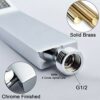S R SUNRISE SRSH-011 Brass Handheld, L-Style High Pressure, Luxury Hand Shower Head,Silvery-White， Chrome Finish, Small