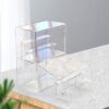 ACRLIE 2 Tier Acrylic Display Case Collectibles Display Boxes for Pastry Cabinet Cars Collectibles Dustproof Protection (30x17.5x40.5cm / 11.8x6.