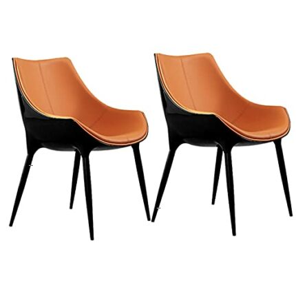 Kitchen Dining Room Furniture Chairs Modern Dining Chairs Set Of 2 Kitchen Living Room Chairs Leather High Back Padded Soft Seat Accent Chairs Ta