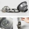 Sink Collection Stainless Steel Kitchen Sink Basket Strainer Plug Waste with Square Overflow 1½" (Medium)
