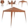 Casaria Light Brown Capri Pop Up Gazebo 3x3m | UV Protection 50+ | Waterproof | Incl. Bag Pegs Guy Ropes | Folding Party Garden Patio Tent Outdoo