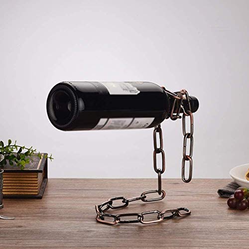 CZDYUF Iron Wine Rack, Creative Wine Rack, Wine Rack, European Style Home Decoration, Iron Chain Style Wine Rack