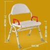 taimowei Height Adjustable Bath Chair Foldable Bathroom Stools Pregnant Woman Shower Chair Aluminum Alloy Widened Reinforcement with a Shower Hol