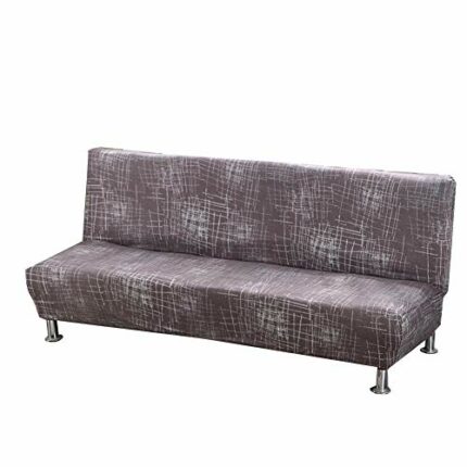 Armless Sofa Bed Cover Vintage Floral Printing Couch Sofa Slipcover Polyester Stretch Futon Cover 3 Seater Couch Sofa Cover fits Folding Sofa Bed