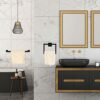 Sieral 9 Pcs Bathroom Hardware Accessories Set Matte Black Towel Bar Set Stainless Steel Bathroom Towel Rack Wall Mounted Black Towel Holder Bath