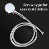 Shower Head with Hose Set, Universal Stainless Steel Shower Hose and Head 2m, Replacement Metal Shower Pipe Cable, High Pressure Shower Head with