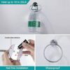 Hoomtaook Towel Holder Towel Ring Nail Free, Stainless Steel, Bathroom Accessories No Damage Adhesive Wall Mouted, Rustproof, Chrome Plated