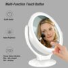 Aesfee LED Lighted Makeup Vanity Mirror Rechargeable, 1x / 7x Magnification Double Sided Magnifying Mirror with Dimmable Touch Screen, Portable I