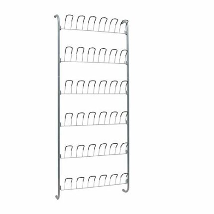 Neu Home Organize It All Over-The-Door Hanging Wire Shoe Rack | Dimensions: 23.87" x 6.75" x 59.62" | Holds 18 Pairs | Durable | Closet Organizat