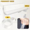 10 Packtoy Blockers for Furniture,Acrylic Blocker Clear Pet Baffle Board with No Trace Glue,Adjustable Blocker for Sofa for Gaps in Cabinets,Ward