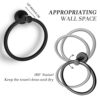 Black Towel Ring，Hand Towel Holder for Bathroom Wall Mounted，Bathroom Towel Holder,Bathroom Towel-Racks,Bathroom Hardware Simple Round Towel Hang