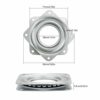 4 Pcs 3 Inch Lazy Susan Turntable Bearings, Square Rotating Swivel Bearing Plate with 150 Pound Capacity for Bar Stools, Chairs, Spin Furniture,