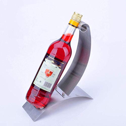 CZDYUF Stainless Steel Wine Rack - Creative Wine Rack Fashion Bar Wine Rack Decoration (21 * 10 * 29 Cm)