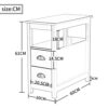 Sunangmas Ultra-thin bedside table with 2 drawers in the bedroom, retro coffee table side table in the lounge area in the living room, and space-