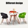 dining chair Kitchen Dining Room Furniture Chairs Dining Chairs Modern Simple PP Plastic Back Chair Beech Legs Leisure Chair Kitchen Living Room