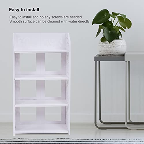 Ejoyous Shoes OrganizerShoe Rack Stand, Space Saving Smooth Surface Hoes Rack PVC Wood Plastic for Living Room