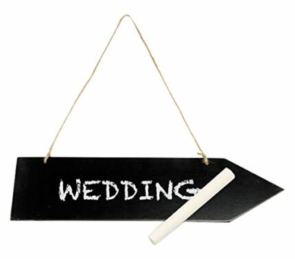 Club Green LG.Wooden Blackboard Arrow Chalk 305X65MM, Wood, Black, 30.5 x 6.5