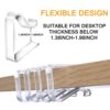 24 Pieces Transparent Clear Tablecloth Clips, Plastic Table Cloth Clips，Windproof Table Cover Holder Clamps，Table Cloth Holder for Christmas Home