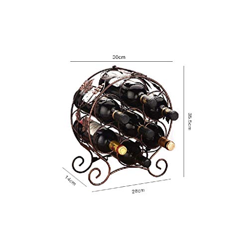 KXDCZ Iron Wine Rack- Free Standing Countertop Metal Wine Rack Tabletop Wine Storage Holders Stands