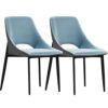 dining chair Kitchen Dining Room Furniture Chairs Dining Chairs Set Of 2 Kitchen Chairs with Technological Fabric Cushion Seat Back, Modern Mid C