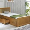3'0 Single Mission Storage Bed in Honey with 3 Drawer Storage