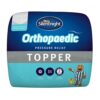 Silentnight Orthopaedic Single Mattress Topper - Contoured Memory Foam Supportive Topper to Relieve Neck Back Body Pain When Sleeping Reduce Stre