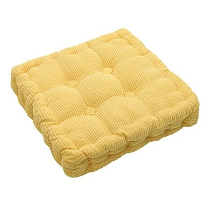 ASDF Garden Furniture Pad, Outdoor/indoor Water Thicken 2 Seater Bench And Patio Furniture Pad Cushion 60x60cm yellow-4